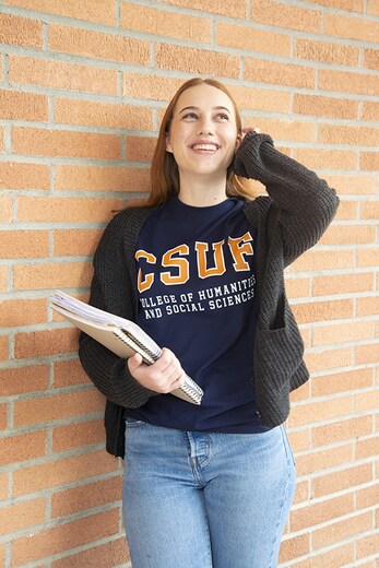 CSUF College of Humanities & Social Sciences Tee - Navy - 3